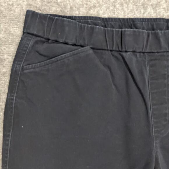 Lands' End Ankle Jeans Women Size 12 Inseam 24.5" Mid-Rise Black Pull On - Picture 4 of 11
